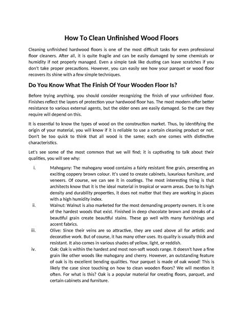 How to clean unfinished wood floors - How To Clean Unfinished Wood ...