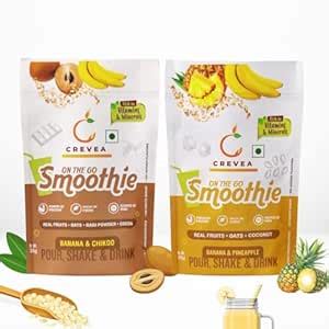 CREVEA Smoothie Mix Combo - 3 Pinacolada & 3 Chocolate Chikoo Punch ...