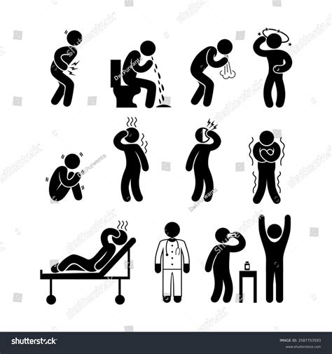 Sick Fever Flu Cold Sneezing Cough Stock Vector (Royalty Free) 2587753593 | Shutterstock