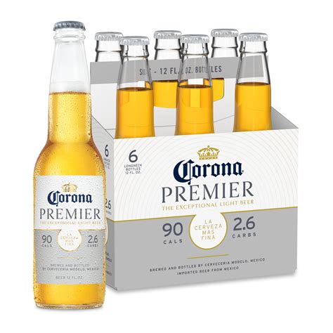 Corona Premier Mexican Lager Import Light Beer, 6 Pack 12 fl oz Bottles ...