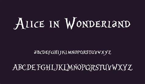 Alice in Wonderland free font