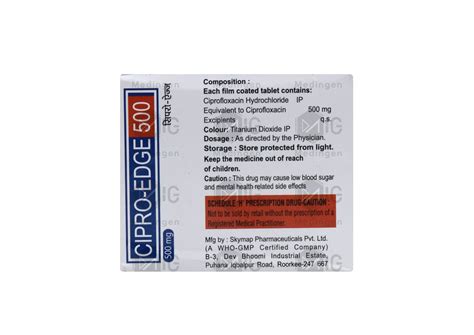 Cipro Edge 500mg Tablet: Uses,Side Effects,Price,Substitutes