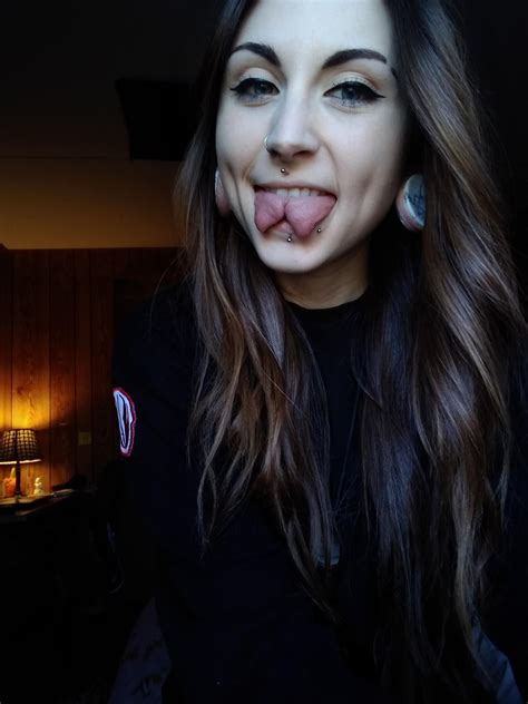 I feel like you guys will appreciate my tongue split. :) : bodymods