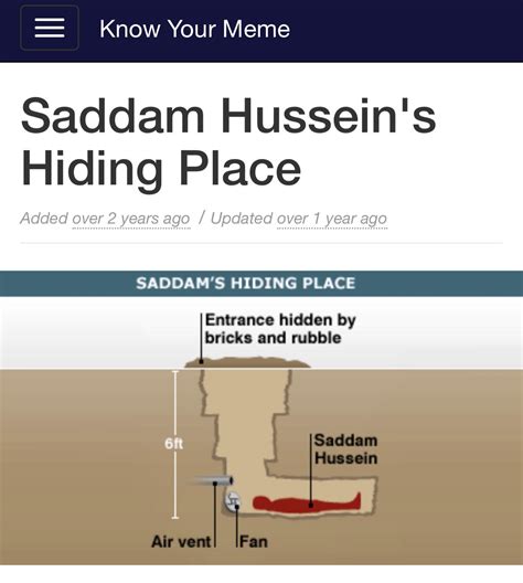 Saddam Hussein Hiding Meme