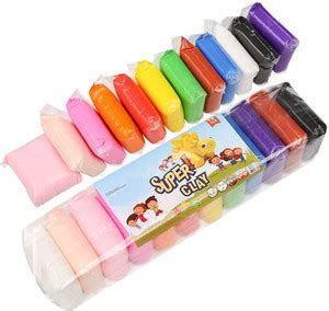 Quenchua SUPER CLAY SET OF 24 COLORS WITH TOOLS FOR ART AND CRAFT ...