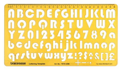 Buy Traceease Upper & Lower Case English Alphabet Number Drafting Tools ...