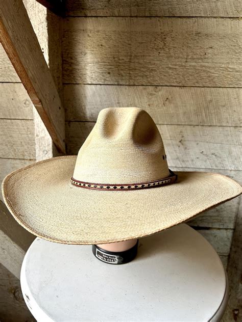 Mexico Palm Leaf Cowboy Hat Straw Hat Wide Brim Leather Band Panama Hat ...
