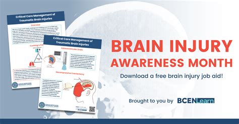 Traumatic Brain Injury Awareness Month: Free Job Aid for Nurses