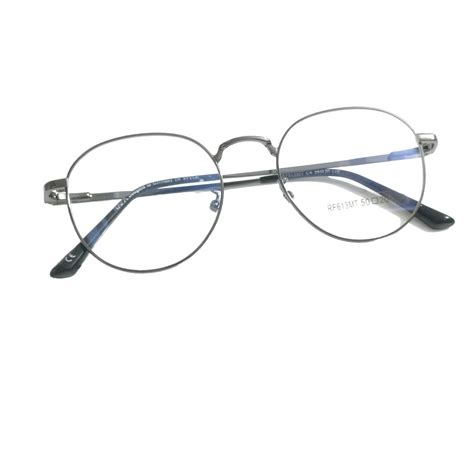 Large Executive Grey Color Retro Round Spectacle Frame Glasses ...