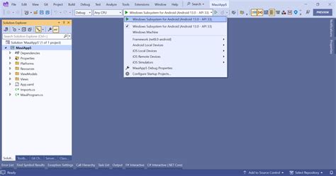 Using WSA for .NET MAUI Android Development – Developer Thoughts