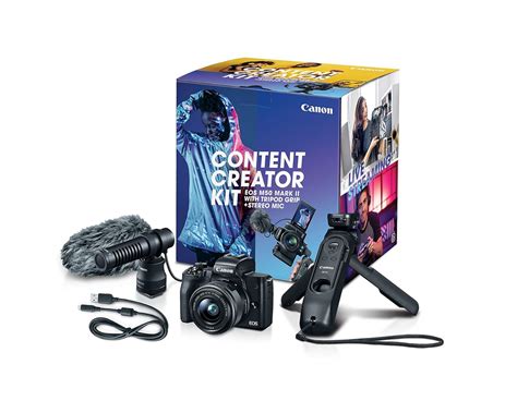 Buy Canon EOS M50 Mark II Content Creator Kit, Mirrorless 4K Vlogging ...