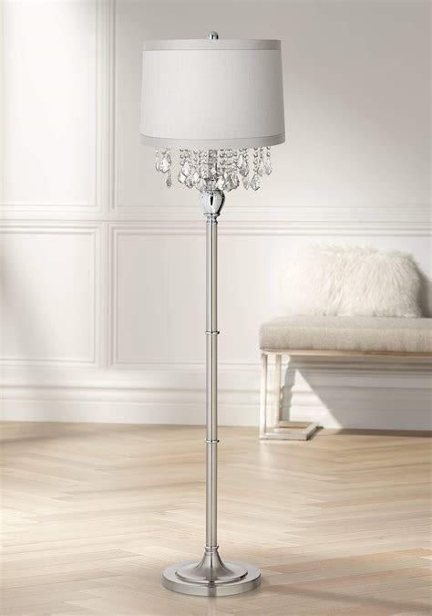 360 Lighting Luxury Crystal Chandelier Style Floor Lamp Standing Base ...