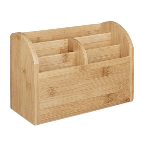 Bamboo Desk Organiser 5 Compartments