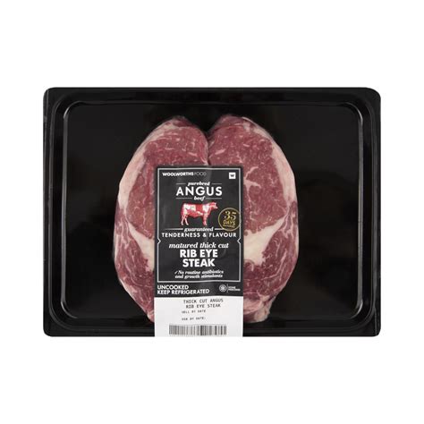Matured Thick Cut Angus Beef Rib Eye Steak Avg 600 g | Woolworths.co.za