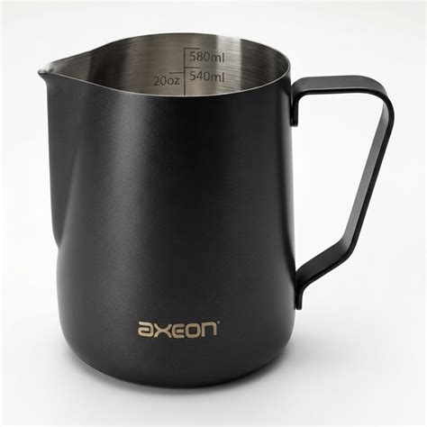 Axeon Stainless Steel Milk Frothing Pitcher 600ml / 20oz | Espresso ...