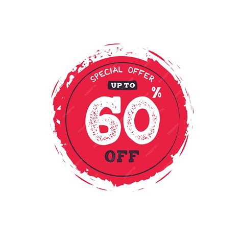 Premium Vector | Percent of sale up to 60 off isolated sticker poster design template discount ...