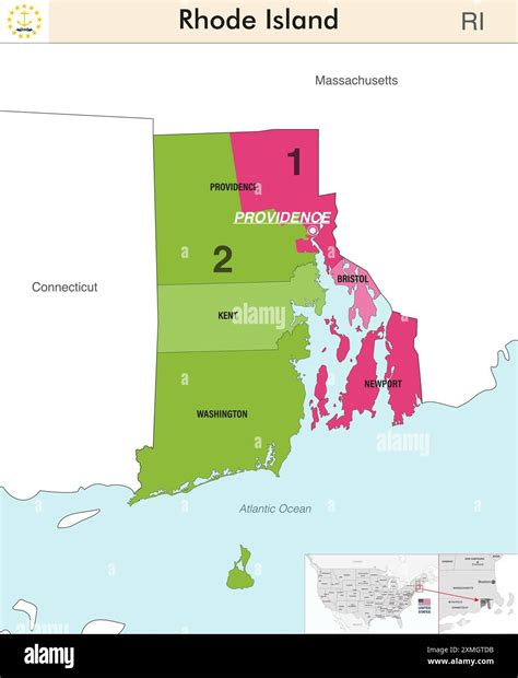 Political map of rhode island hi-res stock photography and images - Alamy