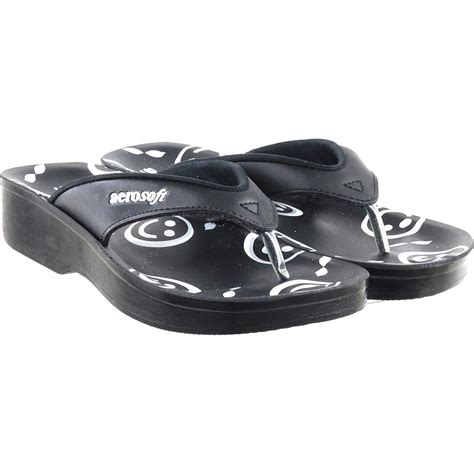 Buy Aerosoft Slippers and Flip Flops for Women Casual PU LA 813 Black ...