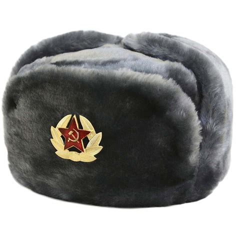 Ushanka, size 64/XXL. Russian Military Hat with Soviet Army Soldier ...