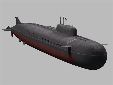 Oscar Class Submarine - 3D Model by FiniasK