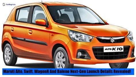 Maruti Alto, Swift, Wagon R and Baleno’s Next-Generation launch details ...