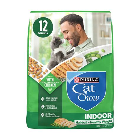 Buy Purina Cat Chow Indoor Dry Cat Food, Hairball + Healthy Weight, 12 ...