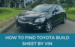 Image result for Toyota VIN Decoder Build Sheet