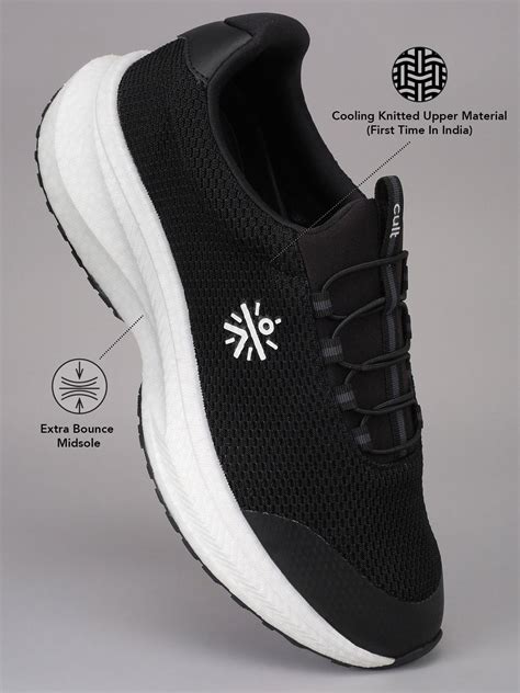 Buy cult Men's Glide Walk Slip-On Walking Shoes - Black Online in India ...