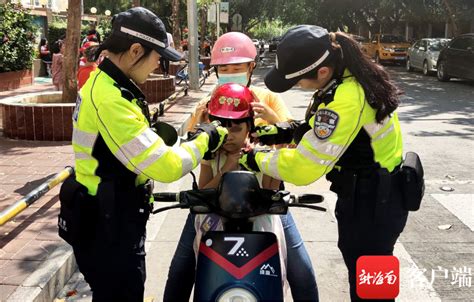 三亚交警：骑电动车的学生和家长们，请戴好安全帽！-新闻中心-南海网
