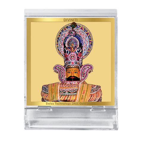 Diviniti 24K Gold Plated Khatu Shyam Acrylic Frame for Car Dashboard ...