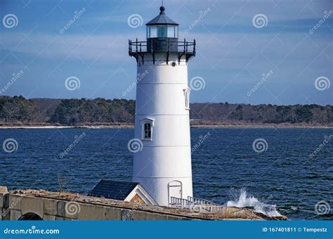 Portsmouth Harbor Lighthouse Snow New Hampshire Stock Image - Image of ...