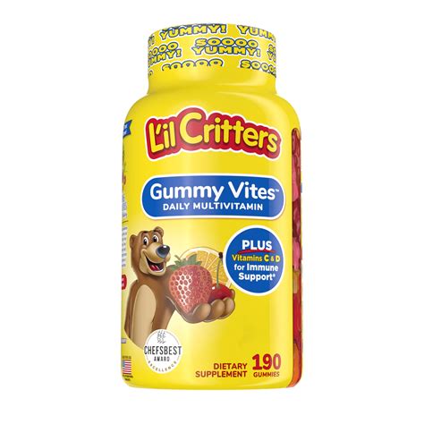 Lil Critters Gummy Vites Daily Kids Multivitamins Assorted Fruit ...