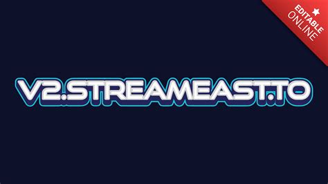 V2.streameast.to | 3D Azul | Generador de Efectos de Texto
