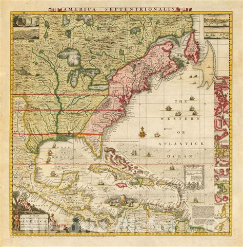 Historic Map : A Map of the British Empire in America with the French ...