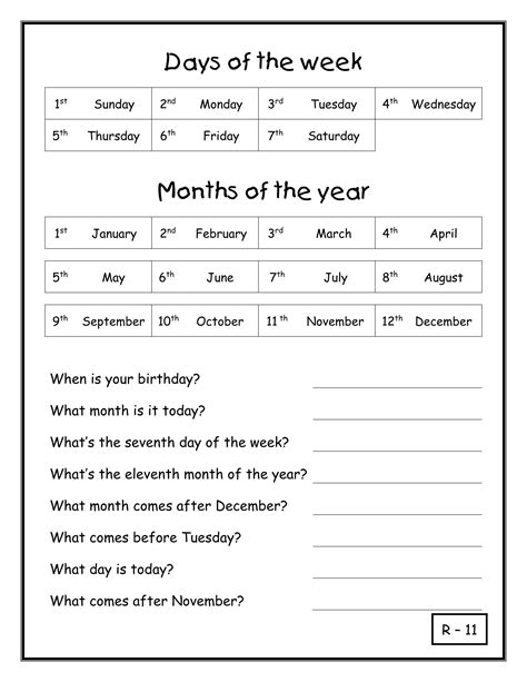 Days, Months, Seasons, Holiday, Parts of the day - Miss English