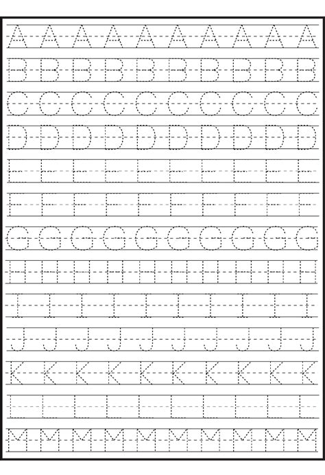Free Alphabet: Letter Tracing Worksheets for Handwriting Practice