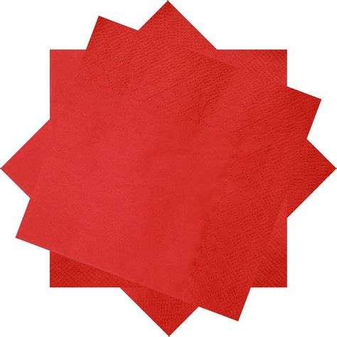 Amazon.com | 300 Count Red Cocktail Napkins,2-Ply Red Paper Napkins ...