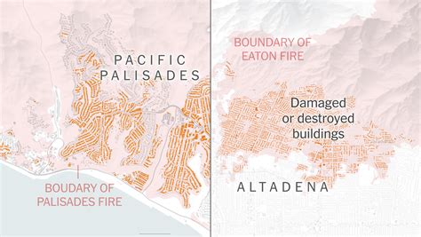 Eaton and Palisades Fires: Maps, Photos and Videos of Damage - The New ...