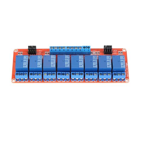 5V 8 Channel Optocoupler Relay Board with High/Low Trigger Power Indic