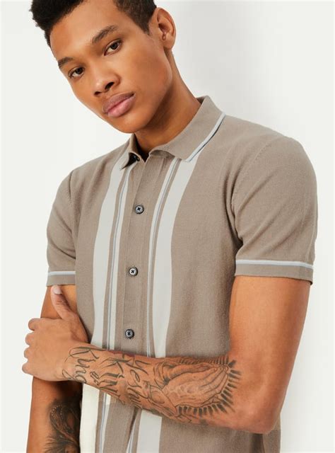 Buy Men Striped Flat Knit Polo T-shirt Online at just Rs. 999.0 ...