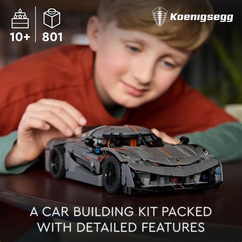 Buy LEGO Technic Koenigsegg Jesko Absolut Gray Hypercar Building Kit ...