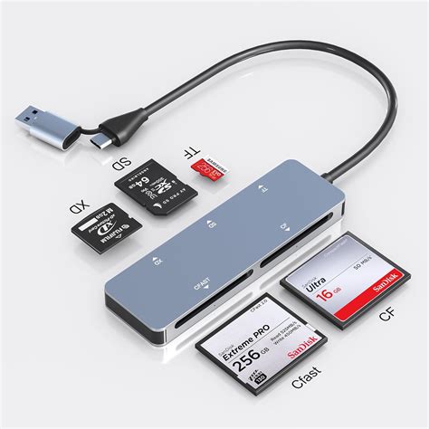 CFast Card Reader USB C USB 3.0, 5Gbps CFast2.0 Card Reader CFast/SD ...