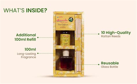 Sugandhim Anandin Reed Diffuser Set Riddhi Mogra(Jasmine), 1x 100ml, 1x ...