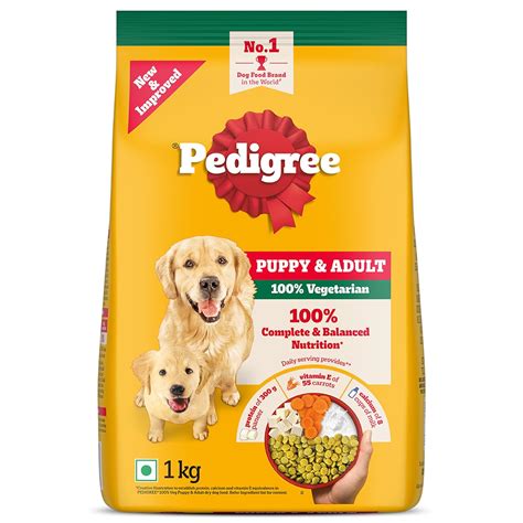 Pedigree Adult & Puppy Dry Dog Food, 100% Vegetarian, 1 kg