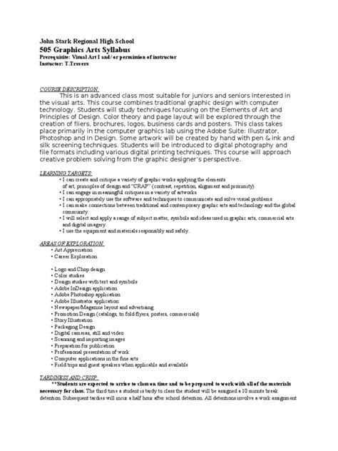 Graphic Design Course Syllabus 的图像结果