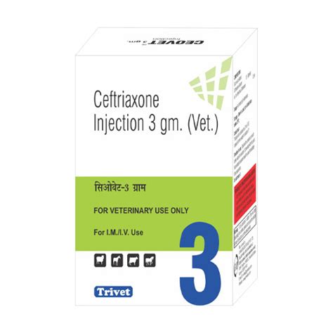 CEOVET–3gm Dry Injection Trivet Pharmaceuticals Pvt. Ltd.