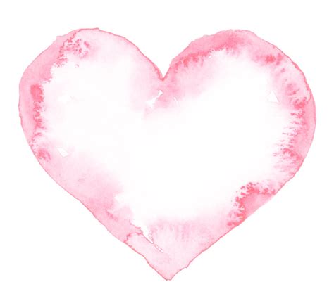 Hand-painted Watercolor Pink Heart with Canvas Texture on White Background