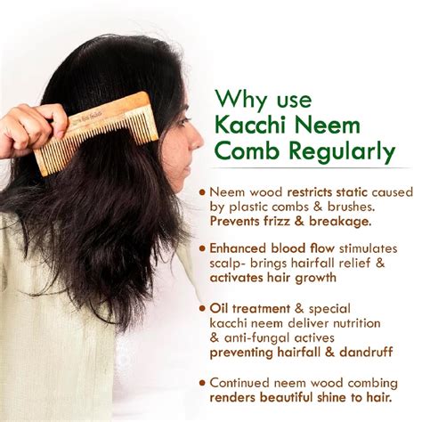 Nat Habit Kacchi Neem Wooden Comb-Large Size
