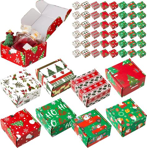 Amazon.com: Tenceur 48 Pack Small Christmas Gift Boxes with Lids 4 x 4 ...