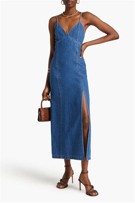 ALICE + OLIVIA JEANS Avery denim midi dress | THE OUTNET